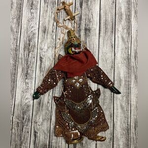Vintage Thai Marionette String Puppet Wooden Asian Handmade Traditional Dress